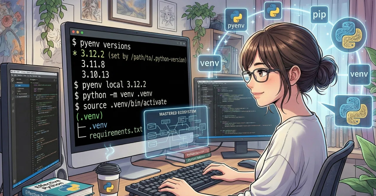 Windowsでも迷わない!pyenv-win × venv でPython環境を“きれいに”管理する完全ガイド|TOMOMO
