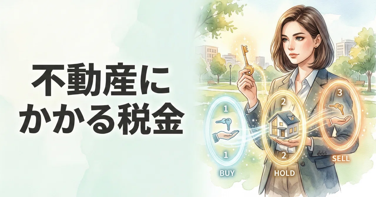 【FP】不動産にかかる税金。買う、持つ、売る。3つのフェーズで資産を守る。｜ふた