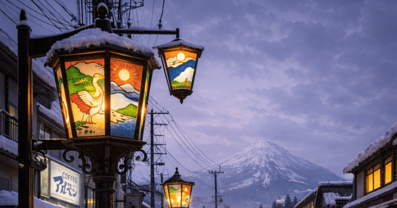 猪苗代、ステンドグラスの光と磐梯の嶺｜六分儀 宵（ろくぶんぎ よい）