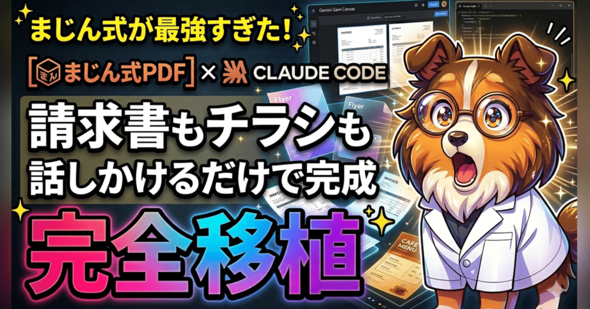 まじん式PDFが便利すぎたので、Claude Codeに移植して「一言で完成」の