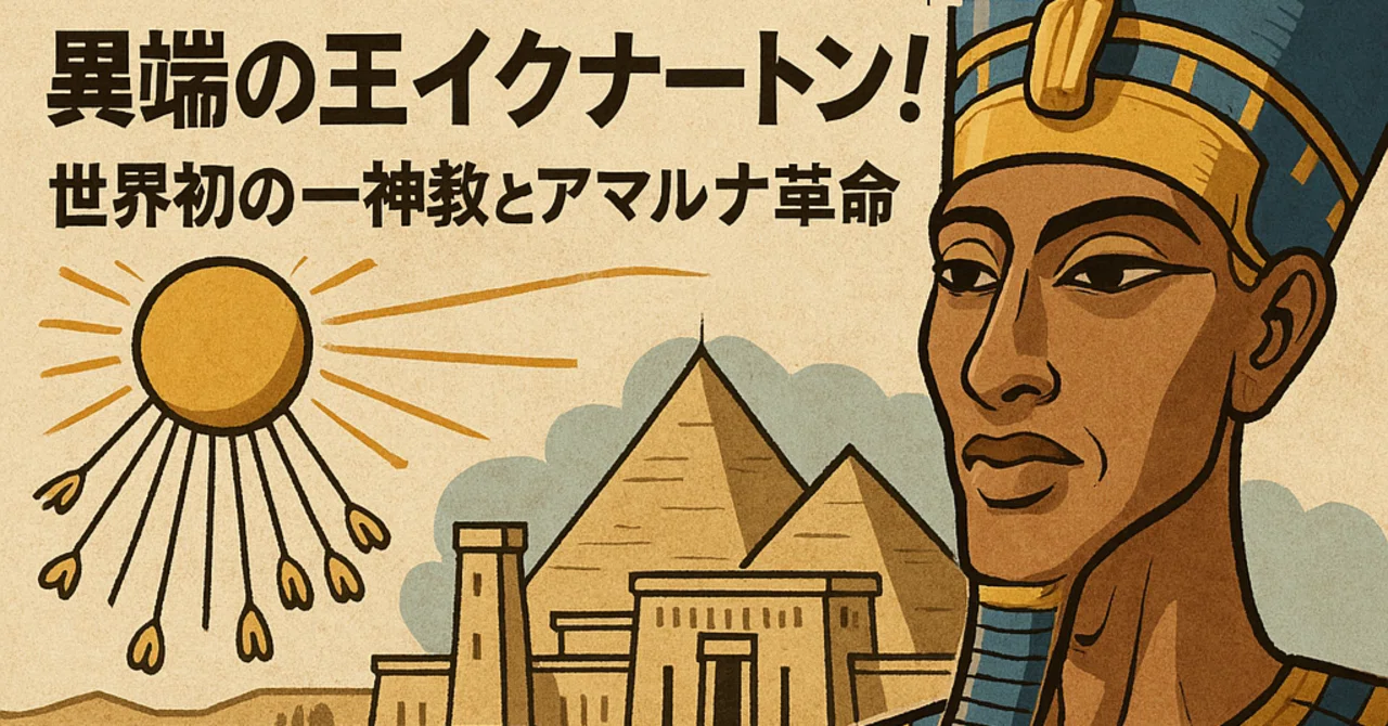 イクナートン　肖像画 アメンホテプ4世」～異端の王イクナートン！世界初の一神教とアマルナ