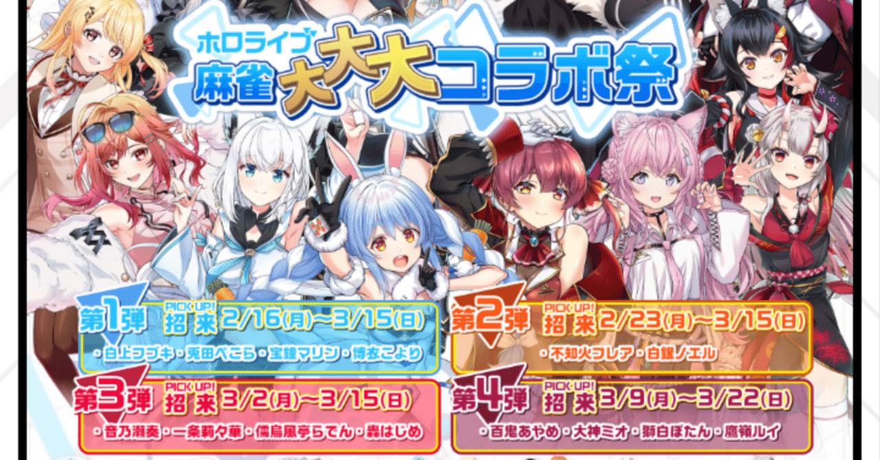 復刻ホロライブ麻雀大大大コラボ祭 第3弾【麻雀格闘倶楽部spイベント
