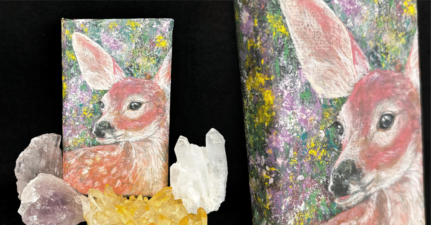 子鹿」の絵画完成です｜alpacca