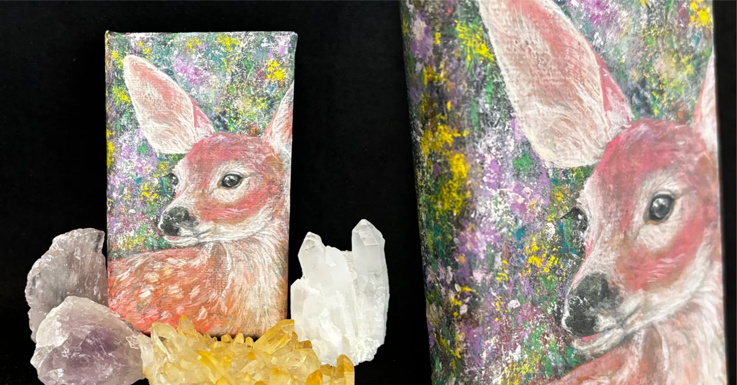 子鹿」の絵画完成です｜alpacca