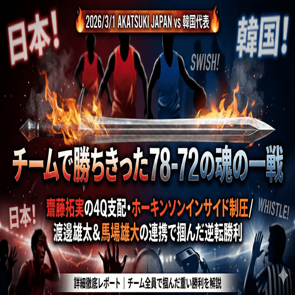 AKATSUKI JAPAN vs 韓国代表【速報&考察】死闘を制せ！チームで勝ち