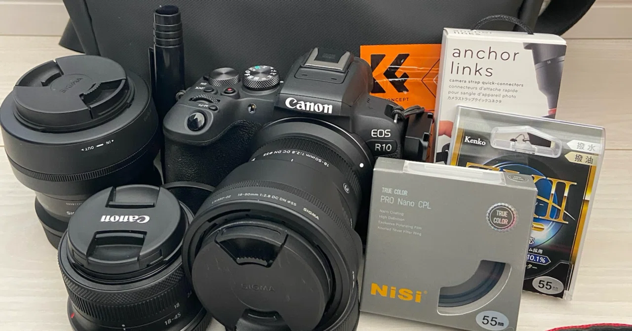 Canon EOS R10 ミラーレスカメラ レンズ・予備バッテリー・フィルター