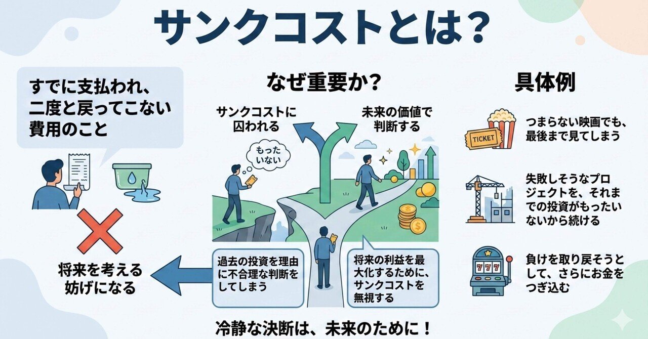 知っていなかったら恥ずかしい🫣 サンクコストとは？｜努力は才能じゃない
