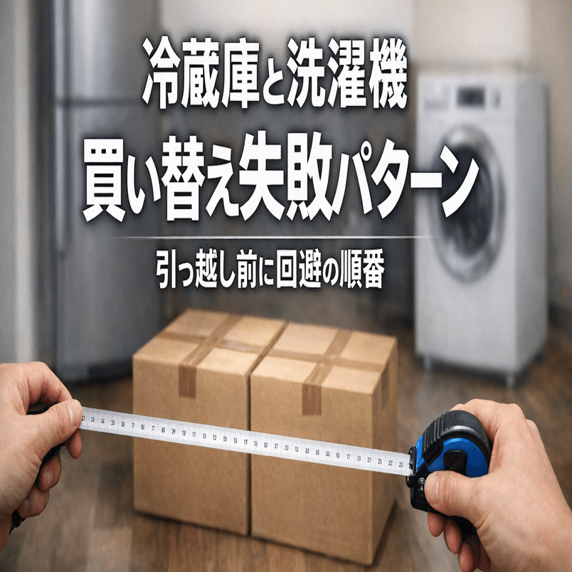 引っ越しで冷蔵庫と洗濯機を買い替える人がハマる失敗パターンと回避の