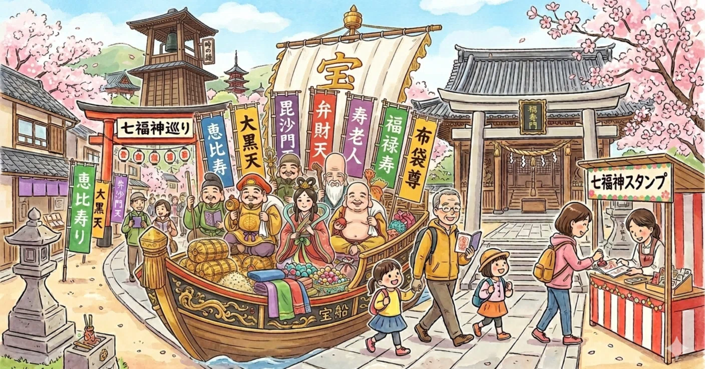 卍032 小江戸川越七福神めぐり（川越市＠埼玉）｜縁起を巡る、小さな旅 七福神葵商店案内板