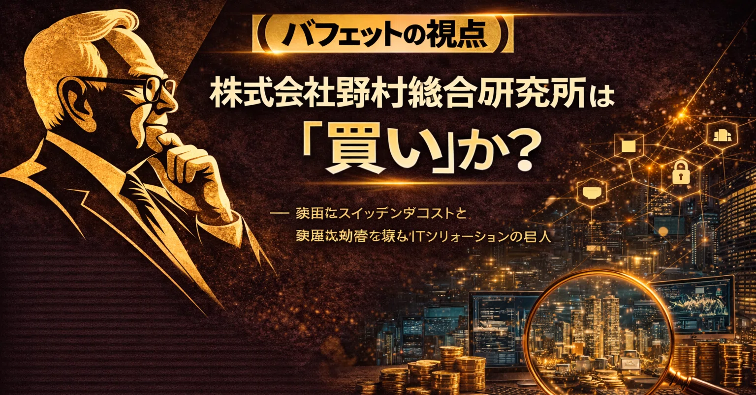 バフェットの視点】株式会社野村総合研究所は『買い』か？ — 強固な