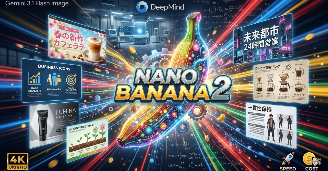 Google最新画像生成AI『Nano Banana 2』徹底解説：速度・コスト・精度