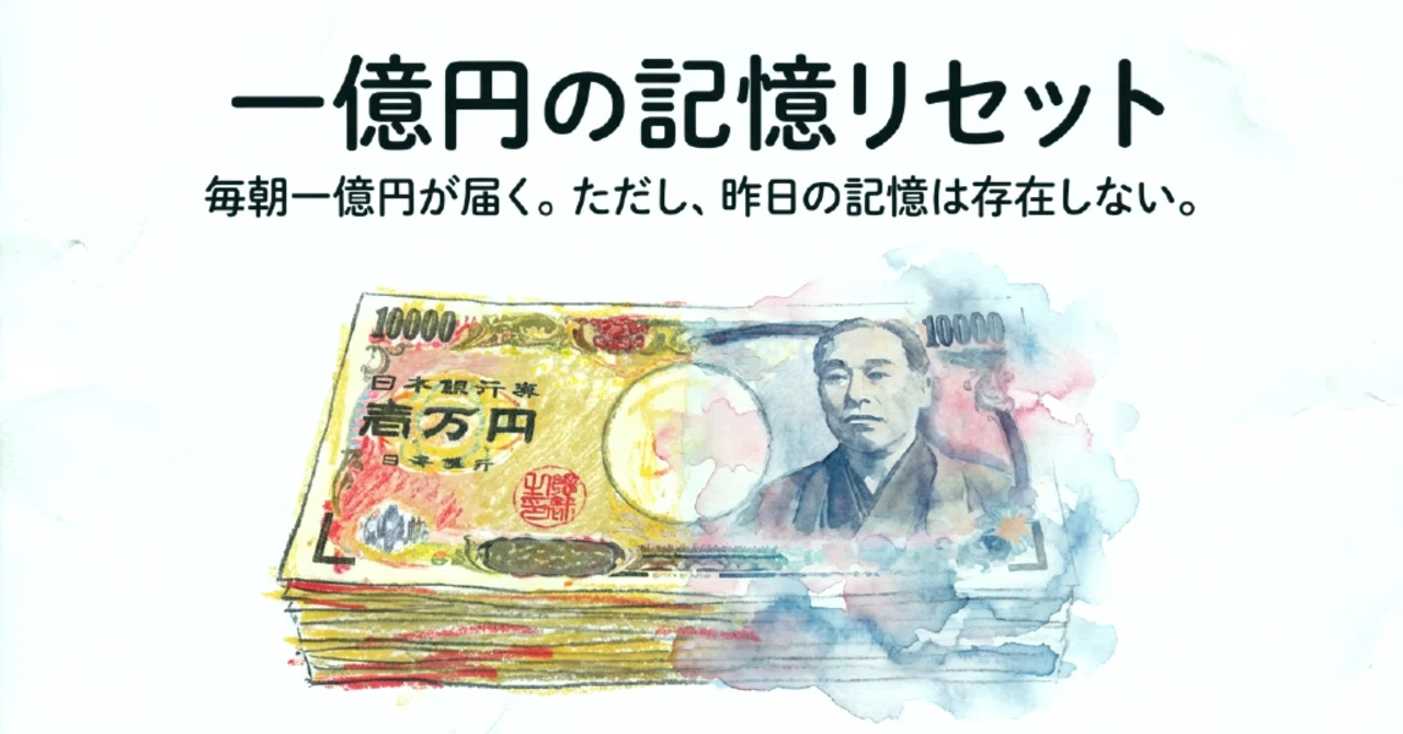 一億円の記憶リセット｜視点の落としもの