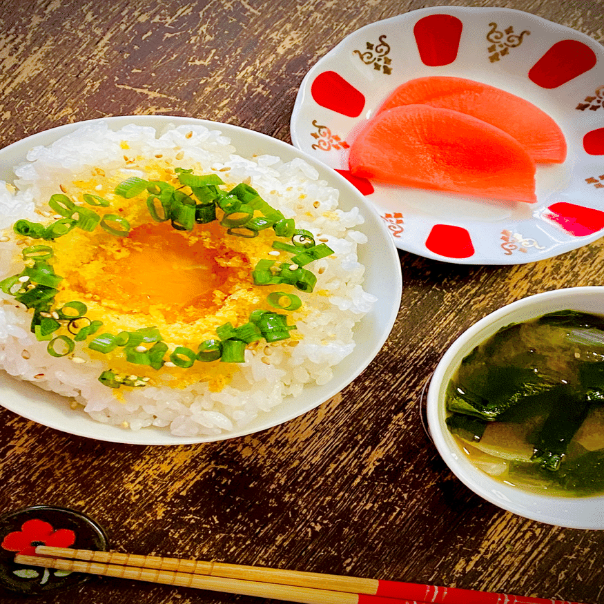 駄菓子でアレンジレシピ14 うまい棒なっとう味とさくら大根の朝ごはん 鳩 頭巾 Note