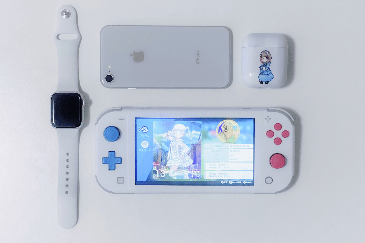 decal girl】Nintendo Switch Lite本体色を白にしました。【スキン decal girl】Nintendo Switch Lite本体色を白にしました。【スキン