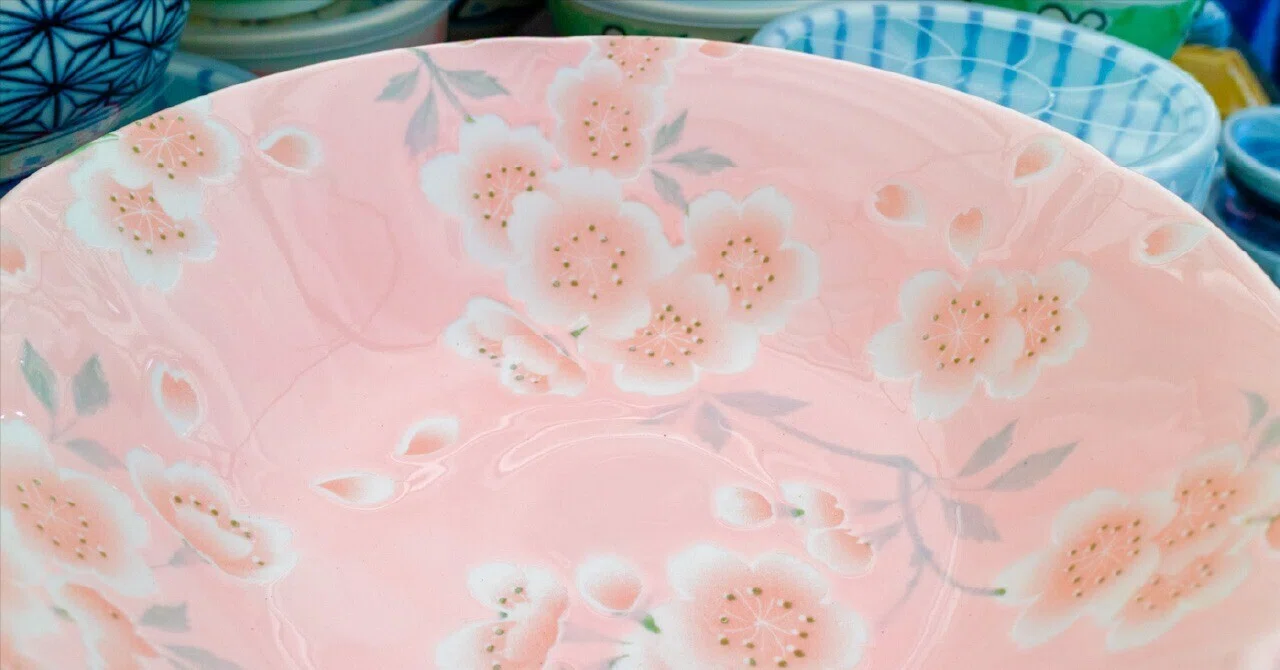 桜の花模様 ピンク 陶器皿　説明文ご覧ください! 器の中にも春が来た！桜の陶器市｜全国大陶器市