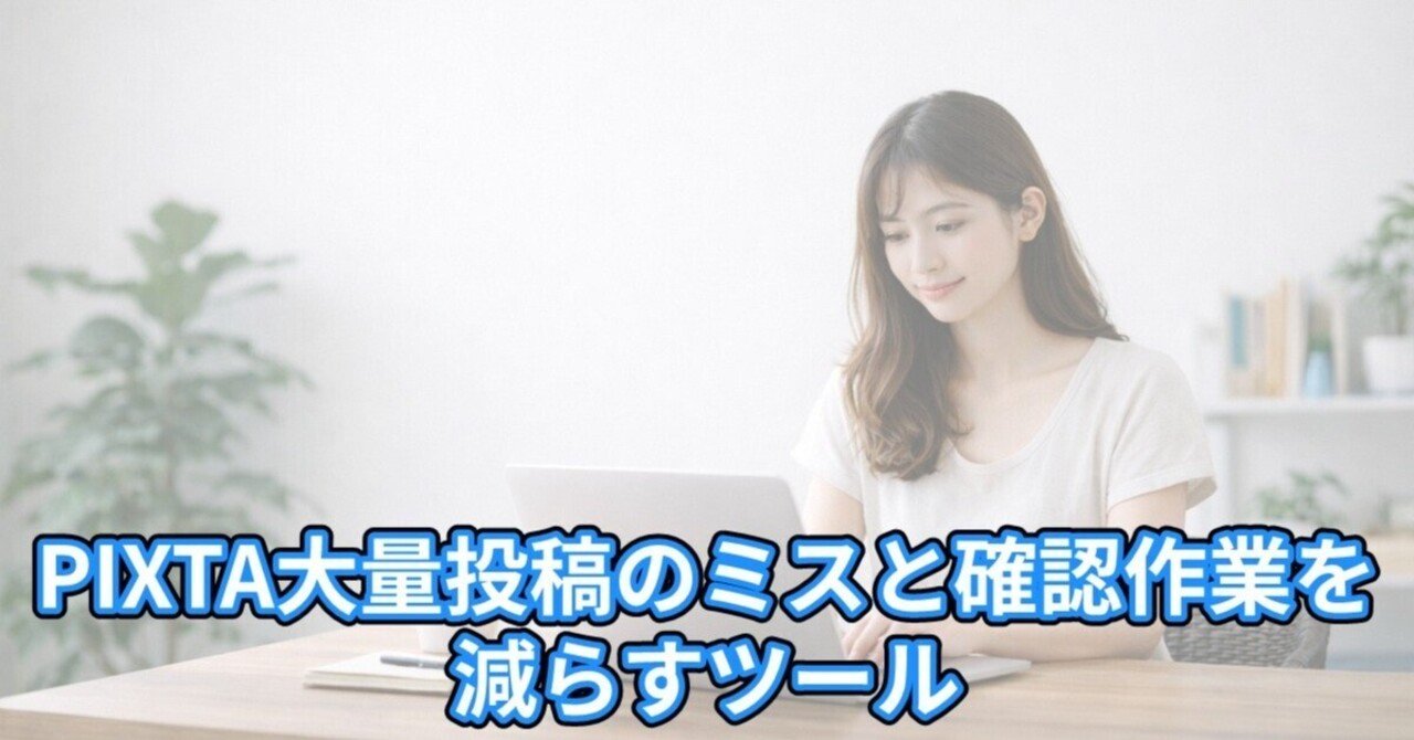 PIXTA大量投稿のミスと確認作業を減らすツール｜ojichiku