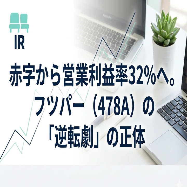 赤字から営業利益率32%へ。フツパー（478A）の「逆転劇」の正体