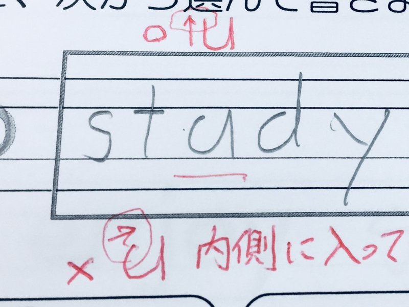 アルファベットの練習 Feedback Mk Note