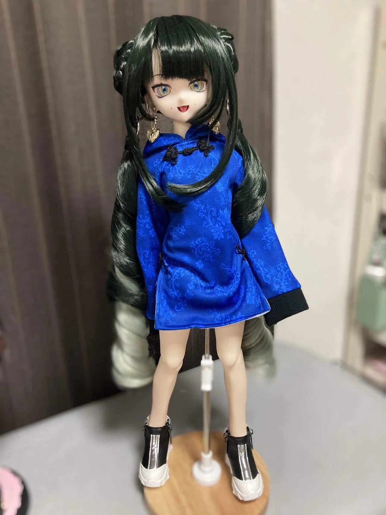 Midoo水色クマ着ぐるみカスタムドール、目が3つ変更することが可能