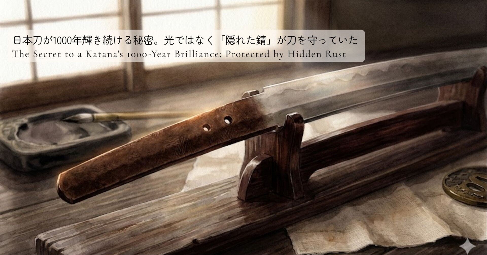 日本刀が1000年輝き続ける秘密。光ではなく「隠れた錆」が刀を守ってい