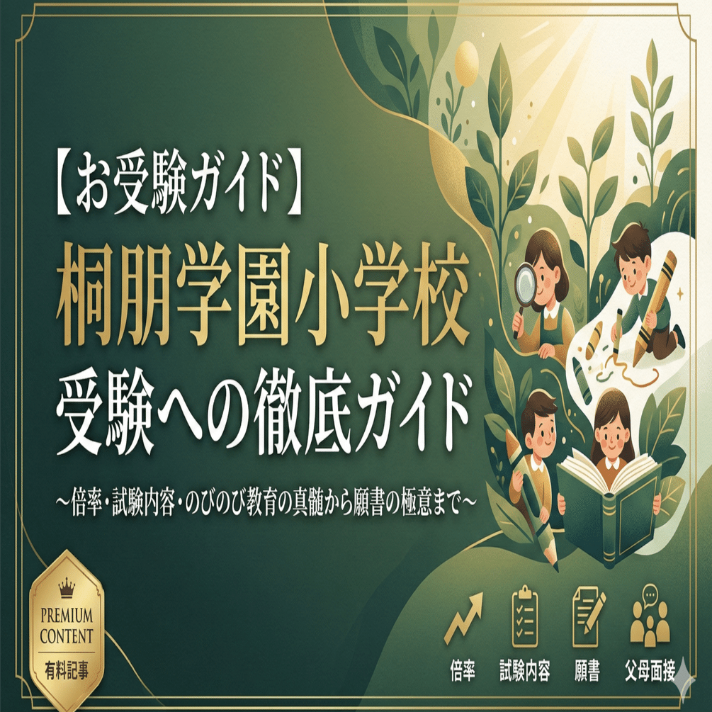 お受験ガイド】桐朋学園小学校 受験への徹底ガイド〜倍率・試験内容