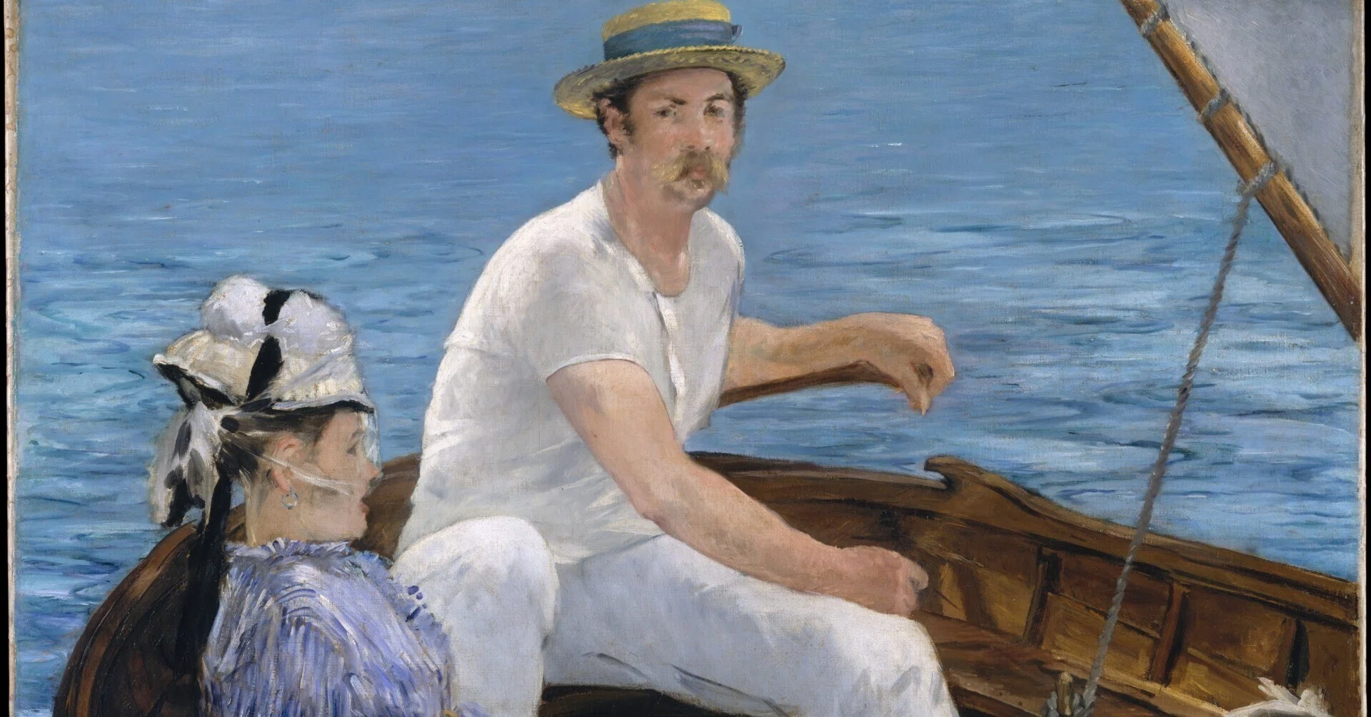 A blue flash, a captured moment. Édouard Manet's 'Boating'. It is
