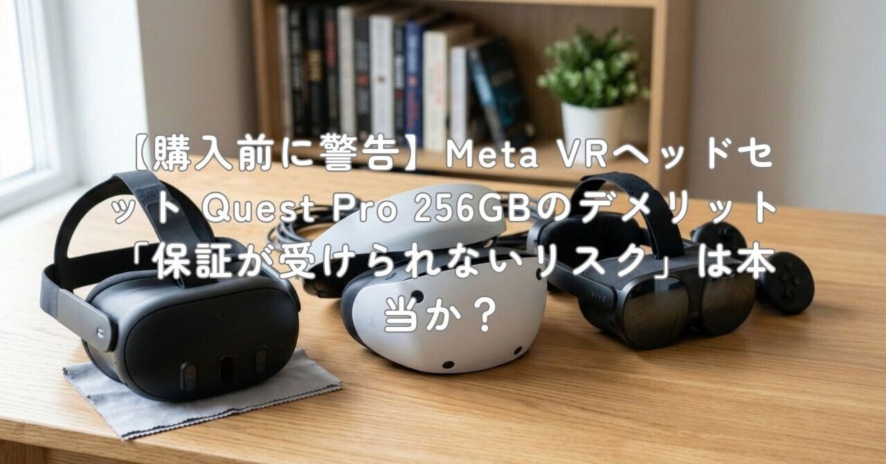 購入前に警告】Meta VRヘッドセット Quest Pro 256GBのデメリット