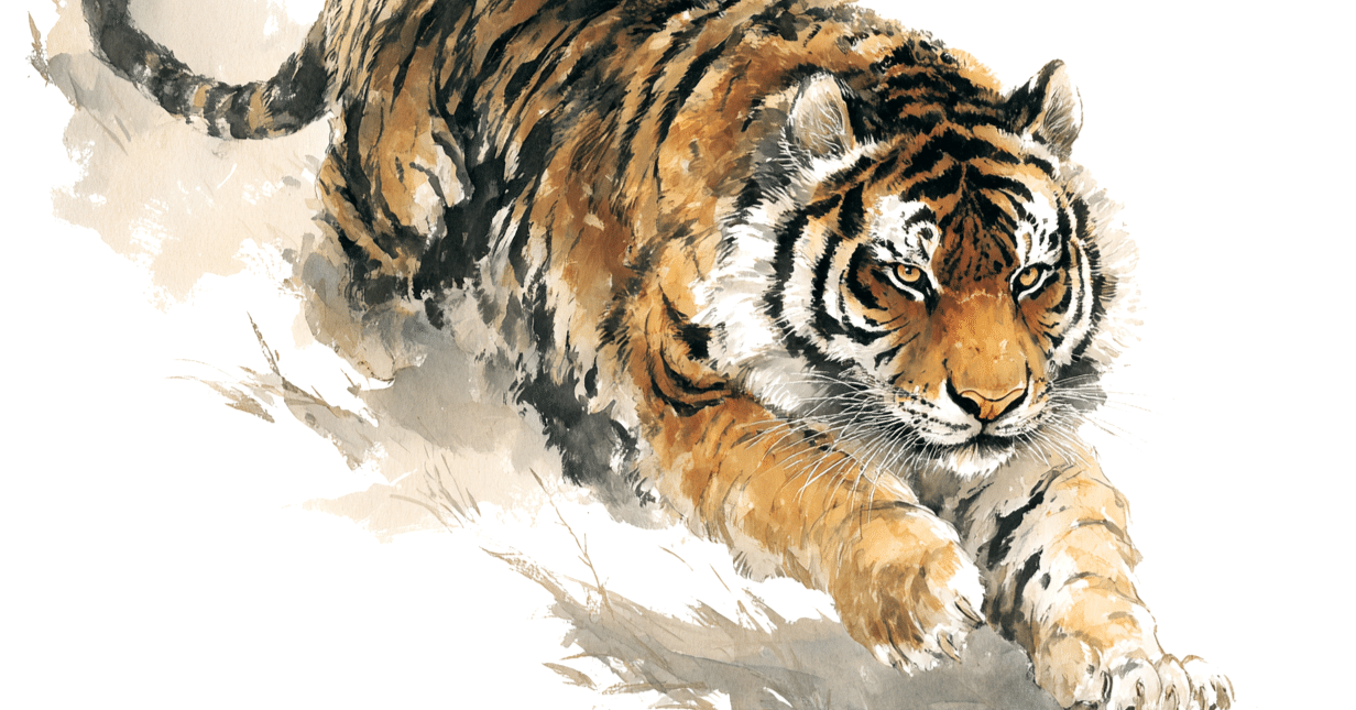 無料のAI画像】虎を待ち受けにして、邪気を防ぎ、あなたに勇気を