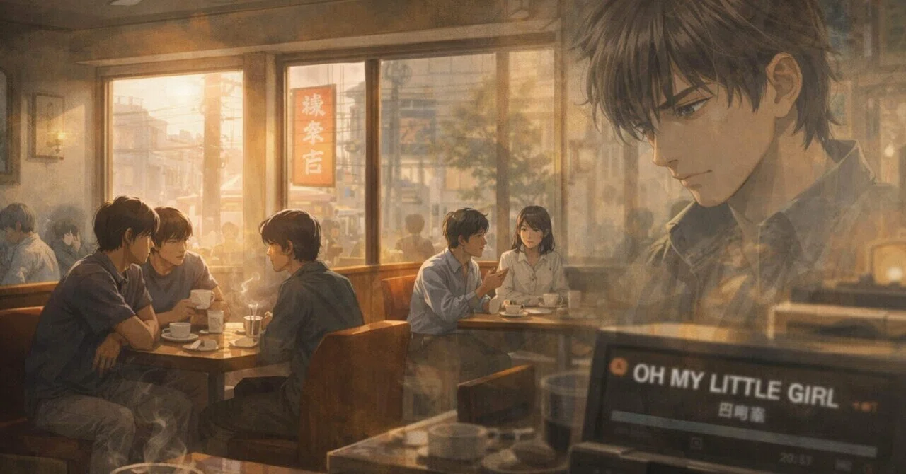 Yutaka Ozaki playing in a coffee shop in the afternoon—at the rift
