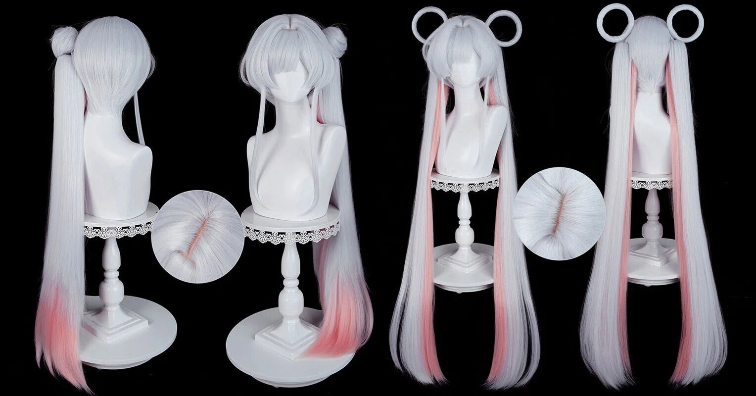 超かぐや姫! 月見ヤチヨ るなみやちよ コスプレウィッグ かつら 白 超かぐや姫! 月見ヤチヨ るなみやちよ コスプレウィッグ かつら 白