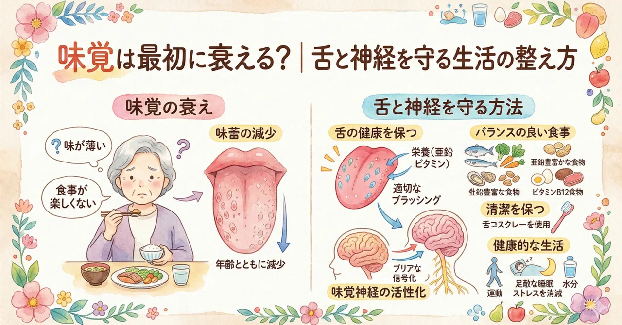 味覚は最初に衰える?|舌と神経を守る生活の整え方|ちづる|食で“整える”仕事術