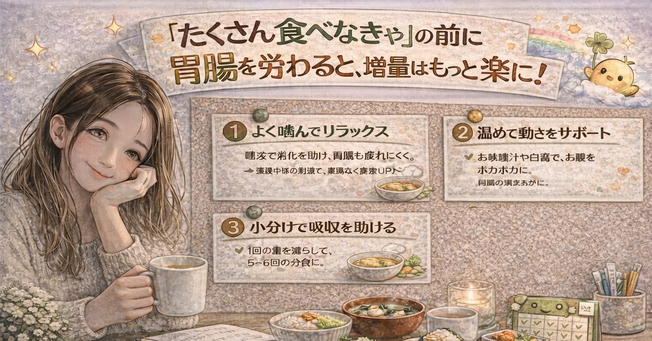 Before you think 'I have to eat a lot,' taking care of your digestive ...