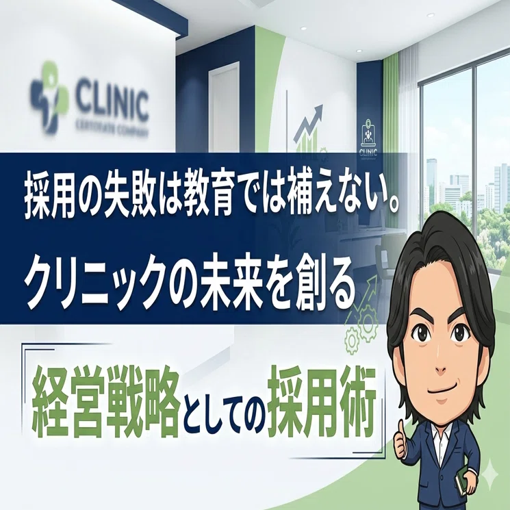 採用の失敗は教育では補えない。クリニックの未来を創る「経営戦略 