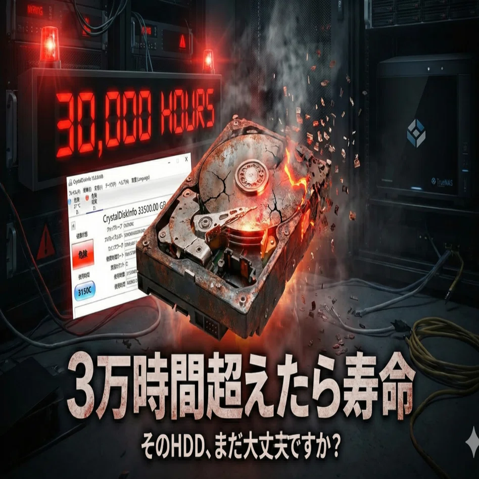 SONY 外付けHDD 3TB 【使用時間5682時間】 外付けHDDの使用時間が3万時間を超えたら、それは寿命のサインです