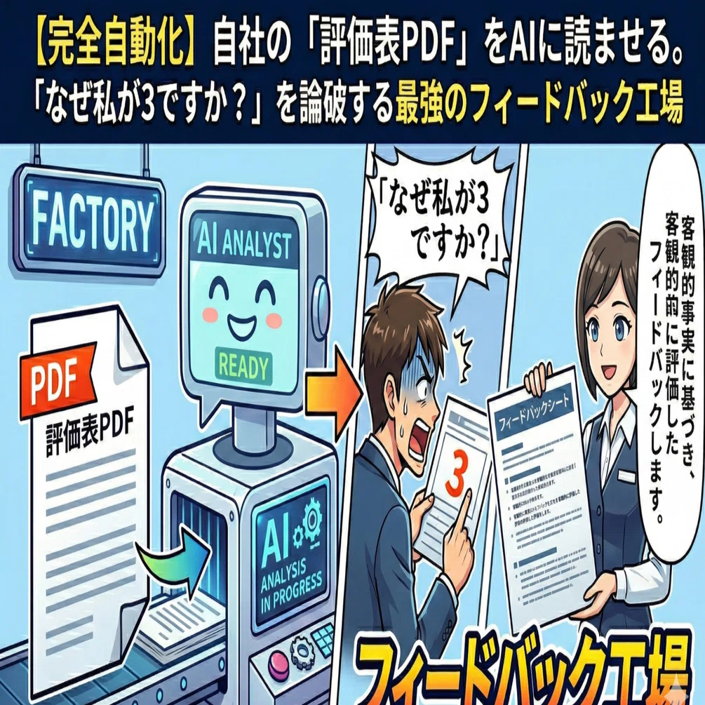 完全自動化】自社の「評価表PDF」をAIに読ませる。「なぜ私が3ですか