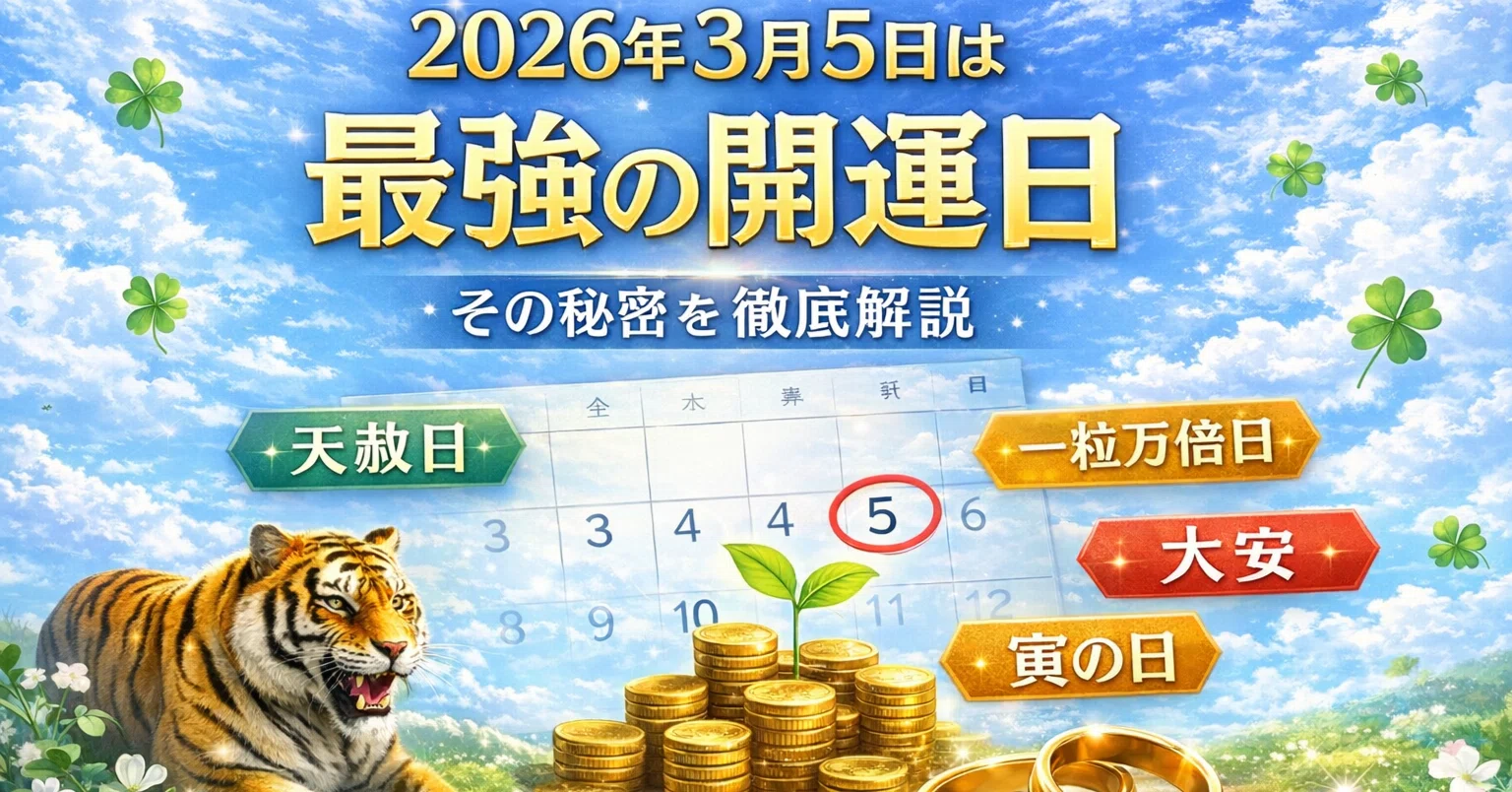 🌈2026年3月5日🌈 —— あなたの運命が変わる「最強の吉日」の秘密