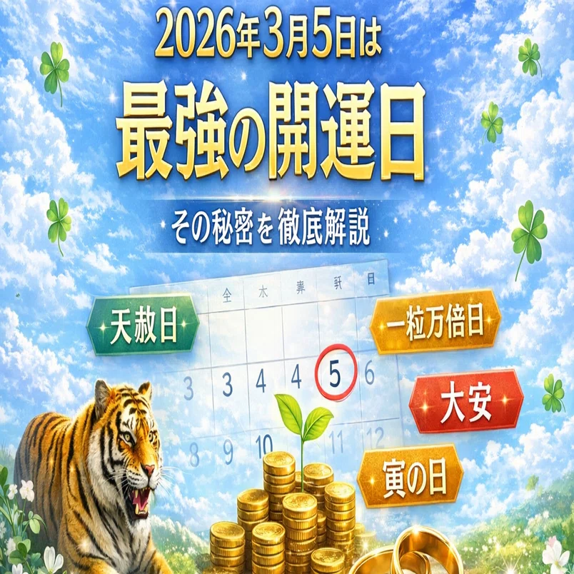 🌈2026年3月5日🌈 —— あなたの運命が変わる「最強の吉日」の秘密