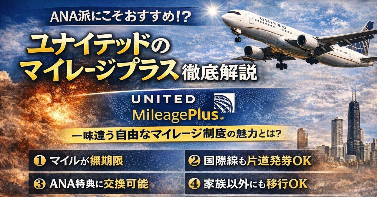 🔥 【保存版】ユナイテッド・マイレージの魅力を解説してみた｜Sky