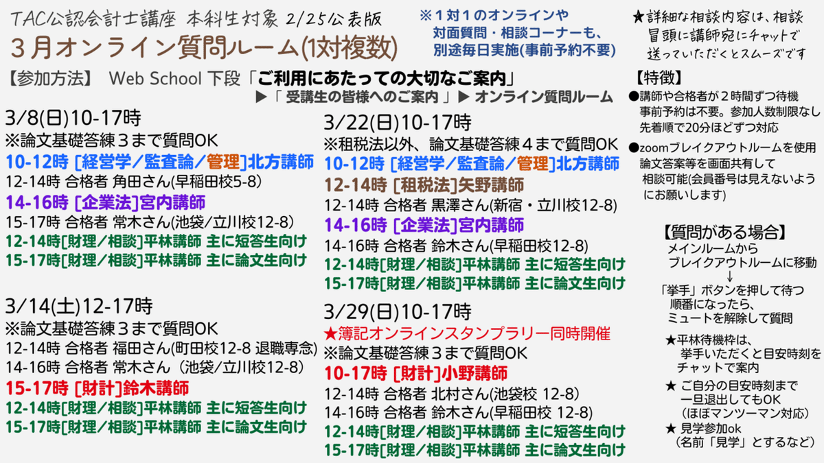 110 【5→8生からのご質問】租税法・経営学について、3月どれぐらい