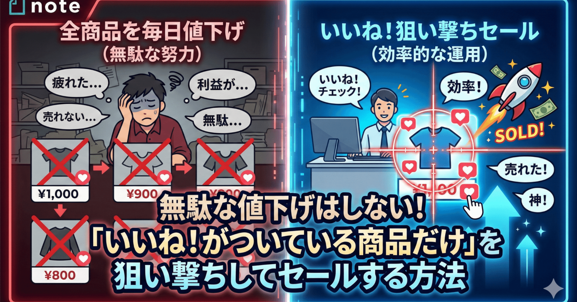 無駄な値下げはしない！「いいね！がついている商品だけ」を狙い撃ちし