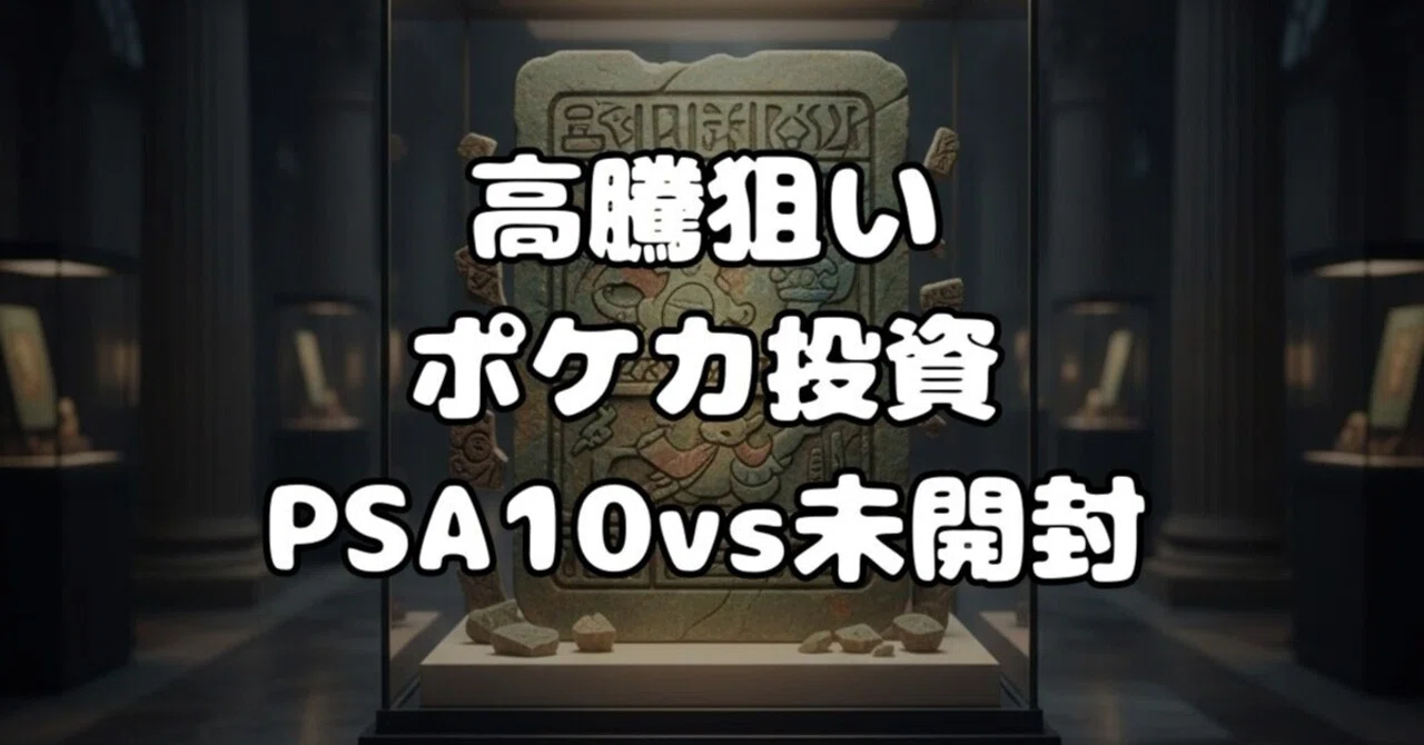 高騰狙い必読！ポケカ投資『PSA10vs未開封BOX』完全ガイド｜ぽち