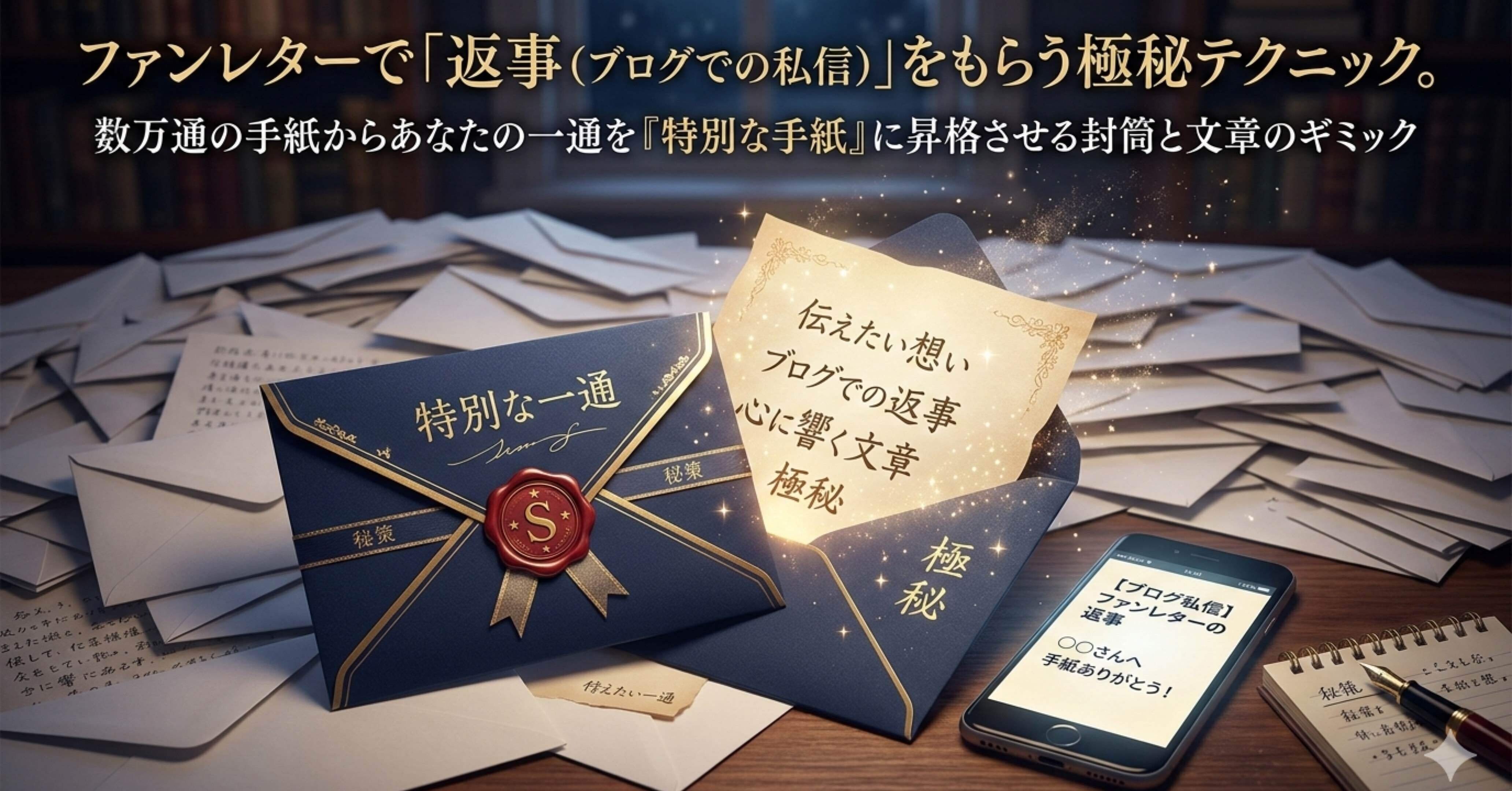 ファンレターで「返事（ブログでの私信）」をもらう極秘テクニック。数