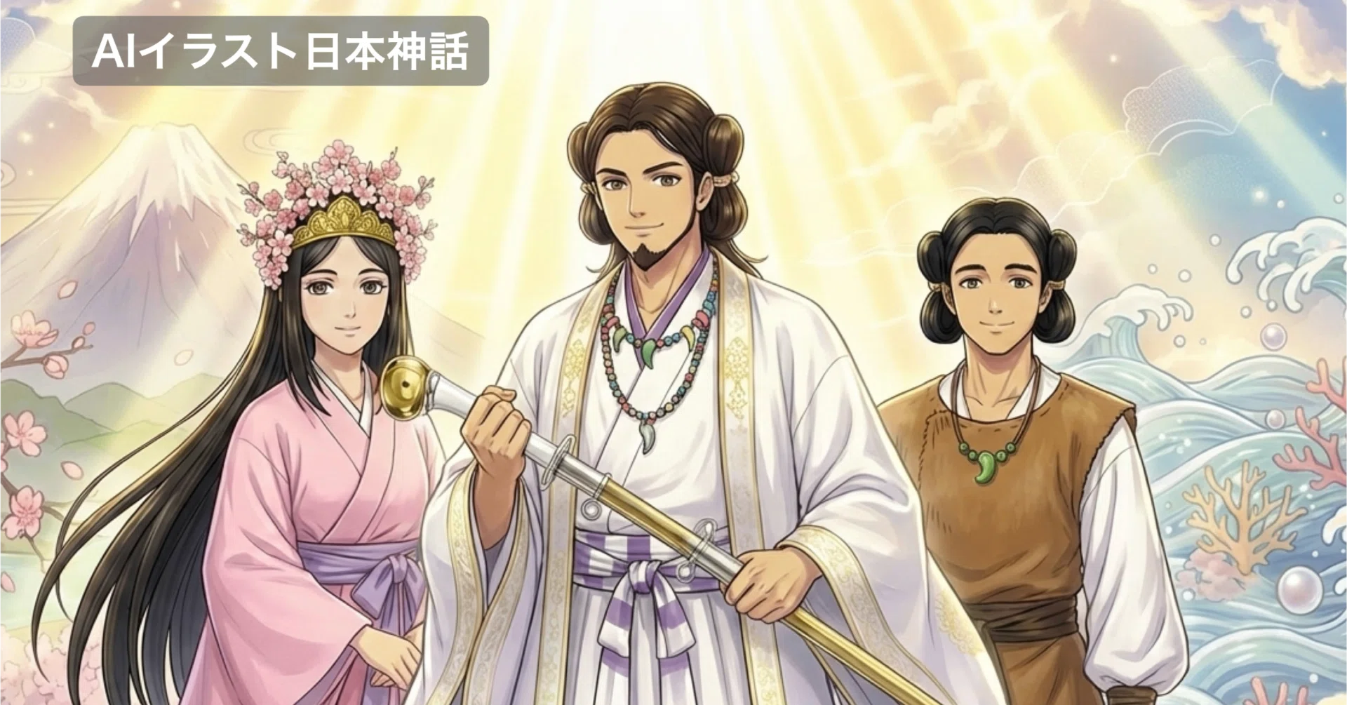 AIイラスト日本神話｜18．天孫降臨｜ほぼ63世ヤマトタケル