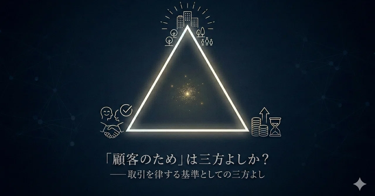 Is 'For the Customer' Truly 'Sanpo Yoshi'? — Sanpo Yoshi as a Standard ...