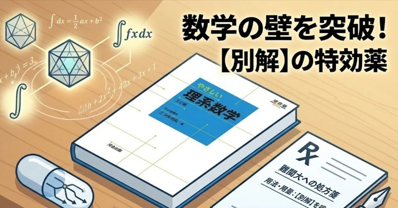 数学の処方箋】【やさしい理系数学 三訂版】名前に騙されるな！難関大