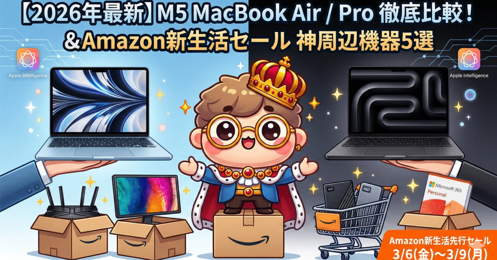2026年最新】M5 MacBook Air / Pro徹底比較！5つのヤバい進化と、新