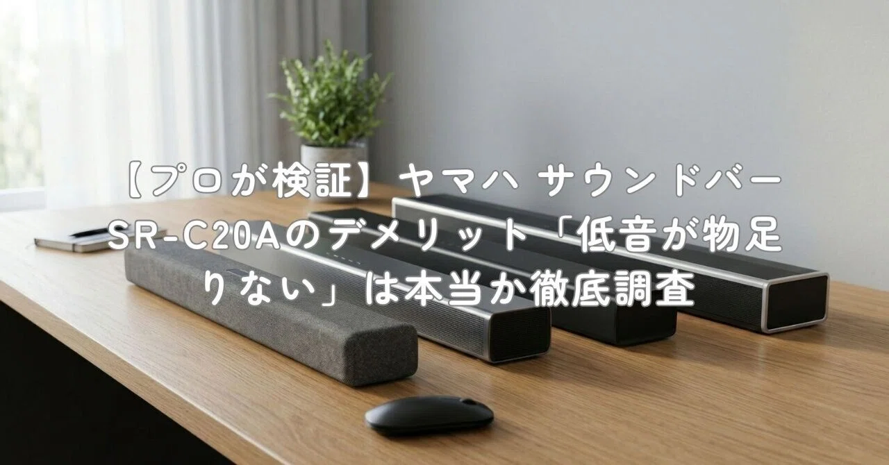 プロが検証】ヤマハ サウンドバー SR-C20Aのデメリット「低音が