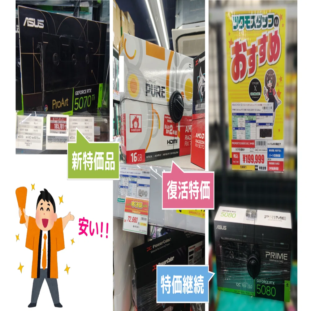 特価継続】製品毎に最安店と他店の価格差が大きくなり、値下げ傾向が 