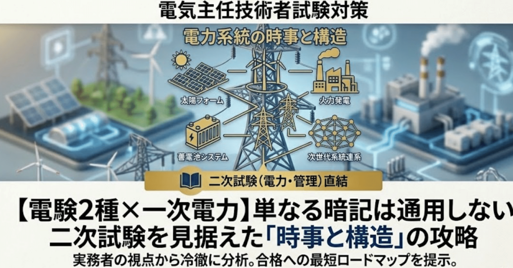 電験2種×一次電力】単なる暗記は通用しない。二次試験を見据えた「時事