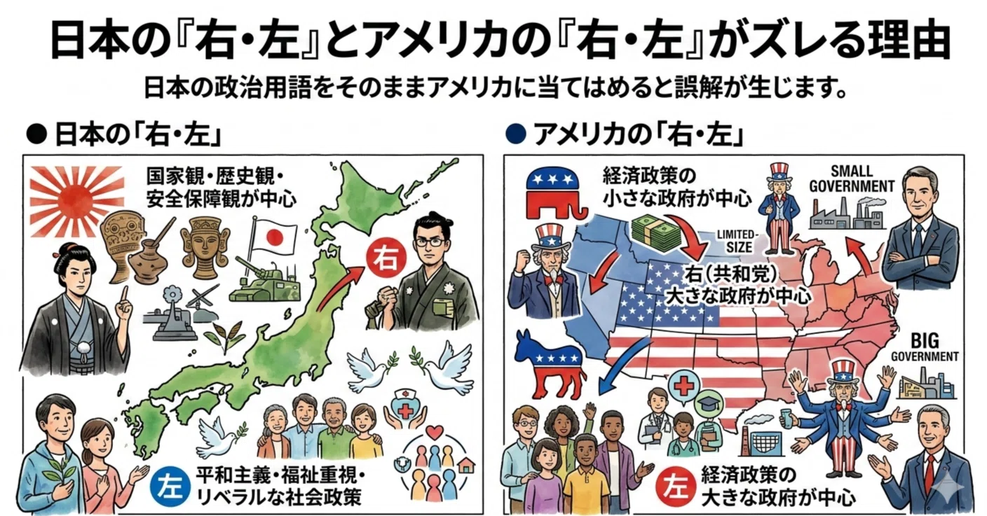 右派 と 左派 の 違い